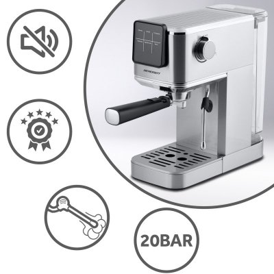 Ekspres do kawy kolbowy 20 bar Berdsen BD-770 srebrny