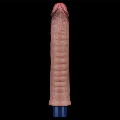 WIBRATOR 9.5&quot; REAL SOFTEE VIBRATING DILDO