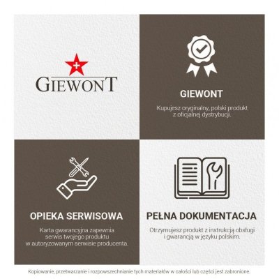 Zegarek Męski GIEWONT PrimeChrono GW8620-2 Chronograf Silver/Blue