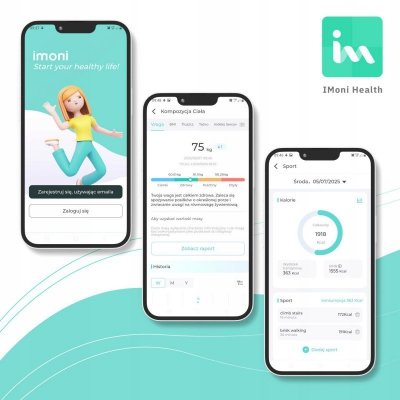 Waga Łazienkowa Analityczna 16 Parametrów Apple Health, Google Fit, IF1320C