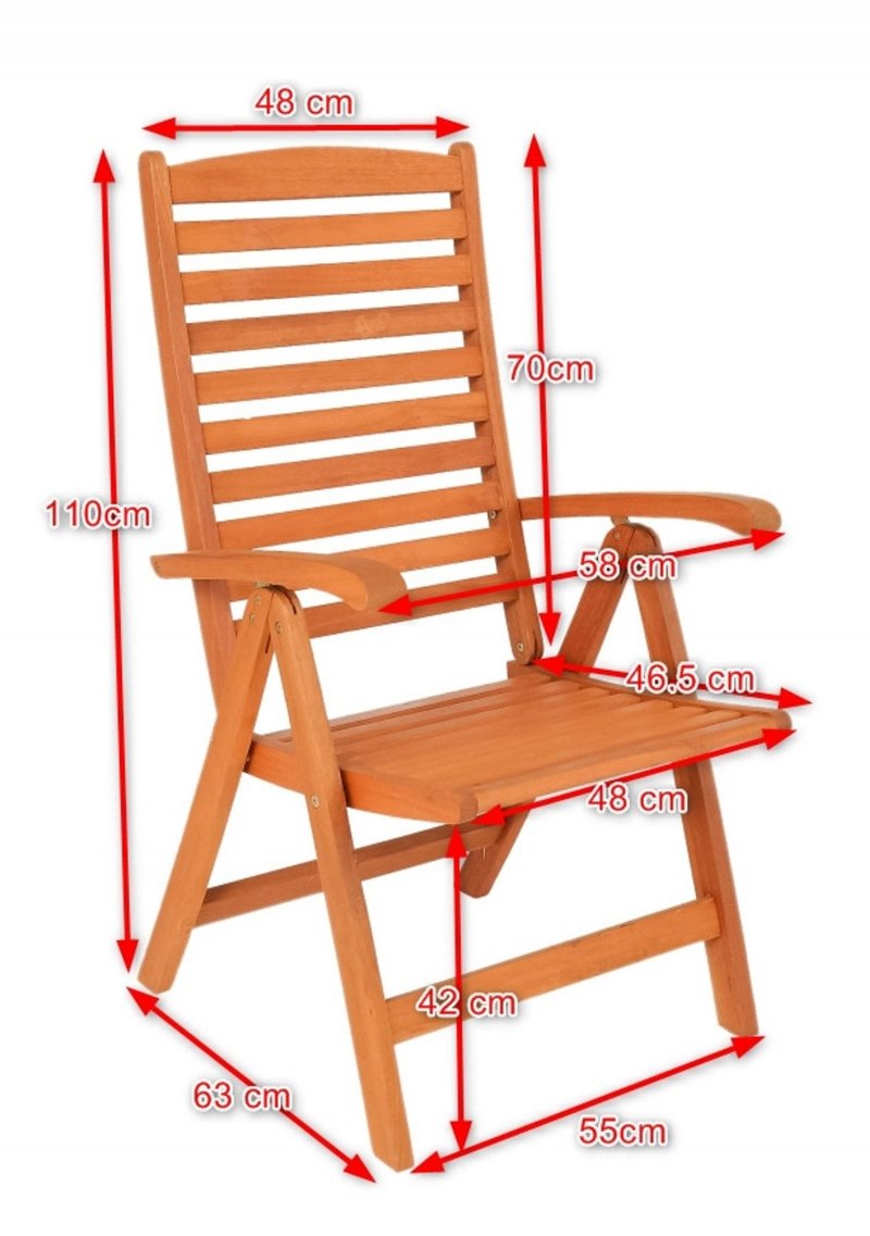 Krzesło ogrodowe składane Calgary  (5-pozycyjne) (1)