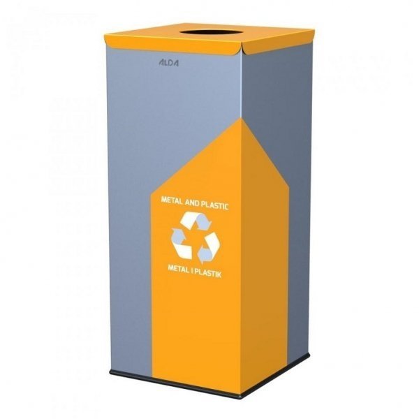 Kosz do segregacji odpadów EKO SQUARE 60L Plastik i Metale TYP-2