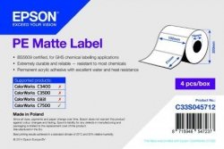 PE Matte Label - Die-cut Roll: 102mm x 51mm, 2310 etykiet