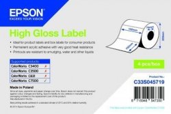 High Gloss Label - Die-cut Roll: 102mm x 152mm, 800 etykiet