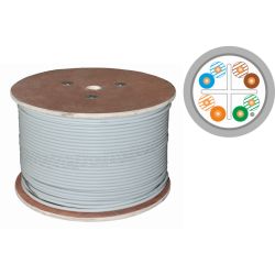 Kable F/FTP kat.6A LSOH Eca 4x2x23AWG 500m (10Gb/s) 25 lat gwarancji, badanie jakości laboratorium INTERTEK (USA)