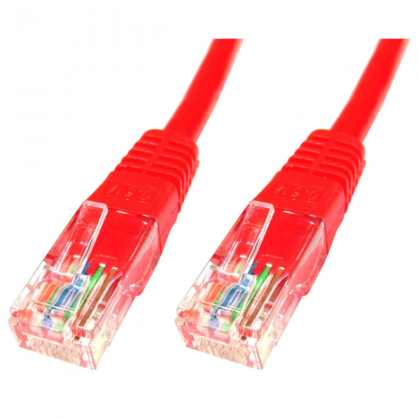 Patchcord UTP kat.5E 1m czerwony