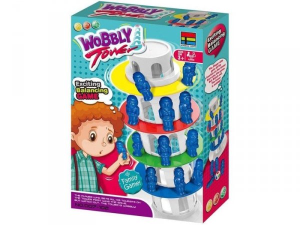 Rodzinna gra zręcznościowa CHWIEJNA WIEŻA &quot;Wobbly Tower&quot; Ruchoma, krzywa wieża