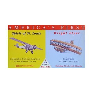 Model plastikowy - Samoloty America&#039;s First - Spirit of St Louis / Wright Flyer - Glencoe Models (2szt)