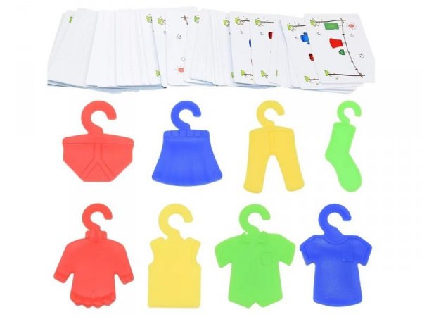 Edukacyjna gra na refleks &quot;Poker Clothes Game&quot;, Układanka Ułóż Pranie Ubrania