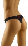 Stringi damskie Wol-Bar Simple Soft Czarne