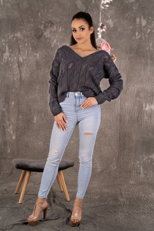 Sweter damski Merribel Gloris Graphite