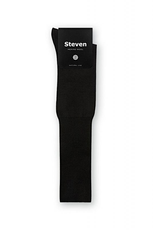 Podkolanówki krótkie Steven 008 merino czarne