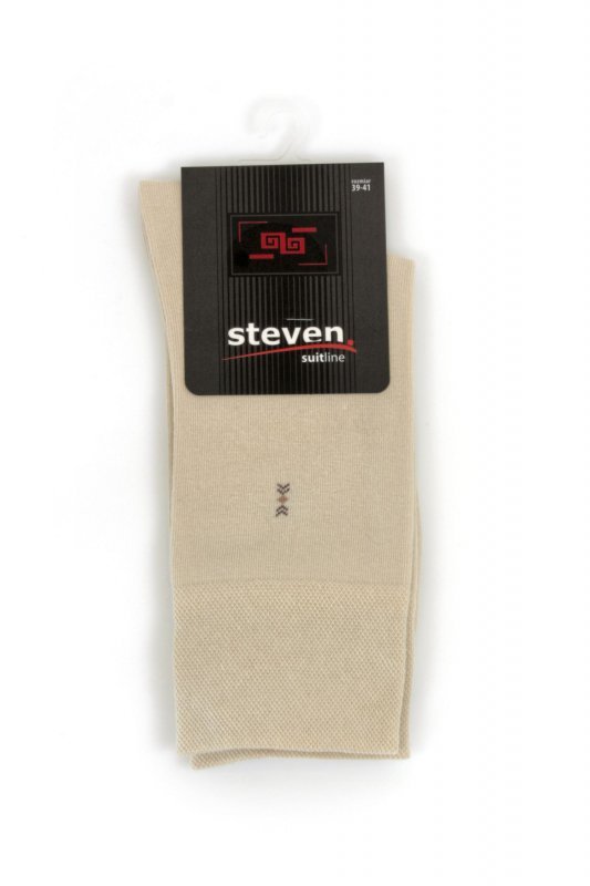 Skarpety garniturowe Steven 056 65 jasno beżowe