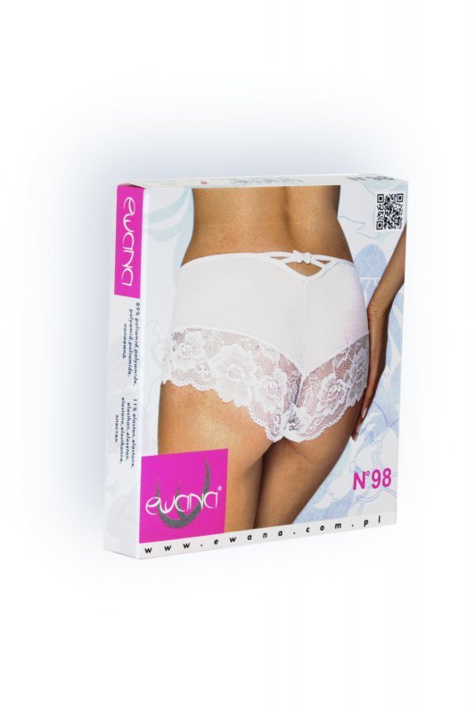 Figi damskie Ewana 098 białe plus