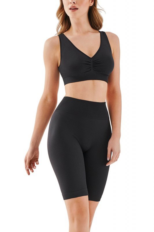 Legginsy damskie Seamless track rib 1205 czarne Gabriella