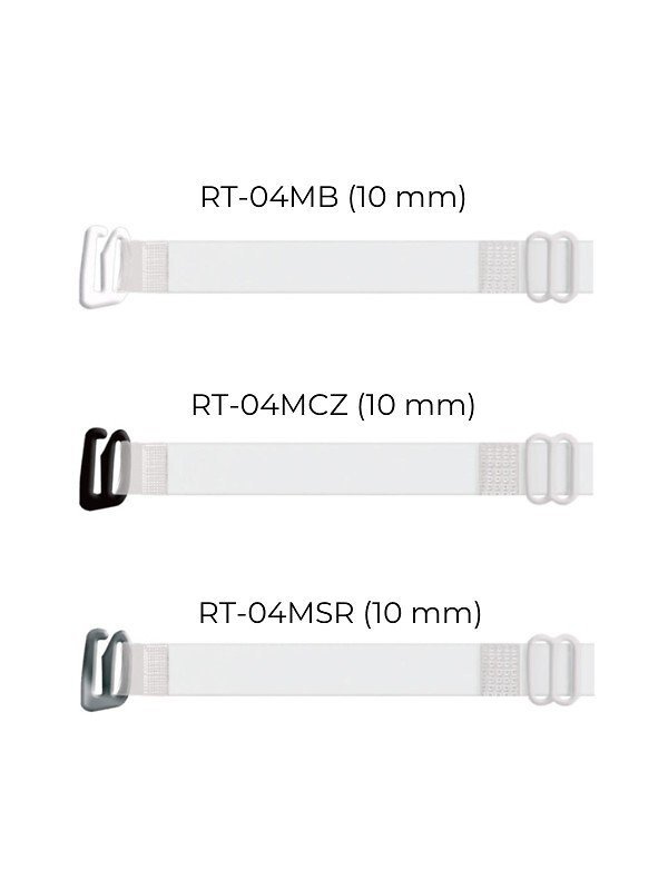 Ramiączka silikonowe Julimex z metalowym zaczepem 10mm RT 04