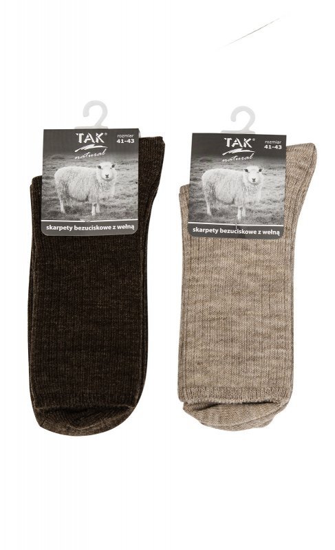 Skarpety Tak Natural Wool 1078 bezuciskowe