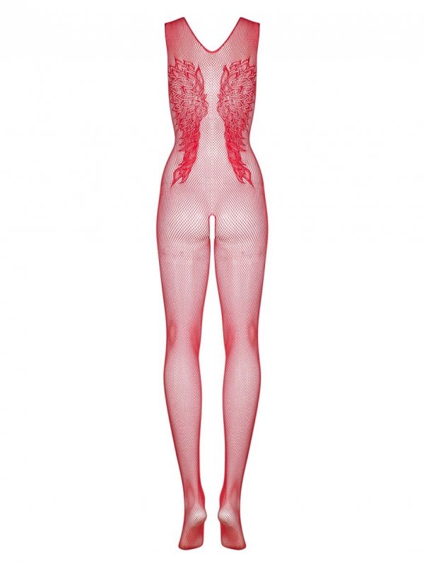 Bodystocking N112 czerwony Obsessive