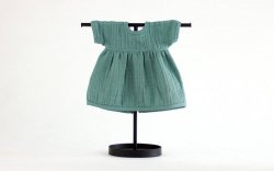 Lillitoy, sukienka muślinowa, dla lalki 38cm, miętowa