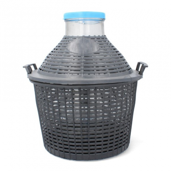 Balon Demijohn 20L z koszem i zamknięciem - Paleta 30 szt