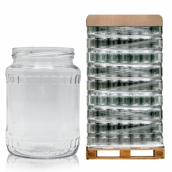 Słoik FACETE 720 ml z miodem na tle kuchni