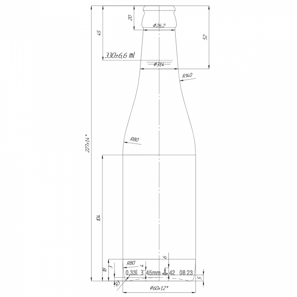 RSZ Butelka Apo 330 ml - Paleta 3339 szt