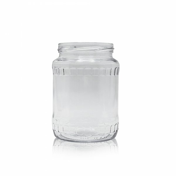 720 ml jar with homemade strawberry jam
