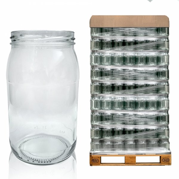 Paleta słoików 900 ml light – zapakowana i gotowa do wysyłki