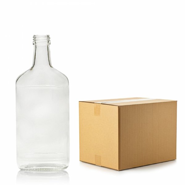 Szklana butelka PIERSIÓWKA 350 ml na alkohol – karton 50 szt. idealny dla hurtu.