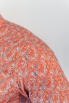 Koszula męska Slim CDR69 - 3D pomarańczowa wzór pasley