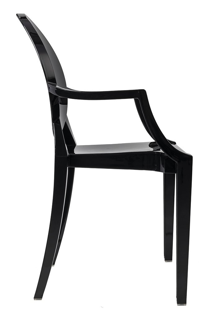 Krzesło LOUIS czarne_bok