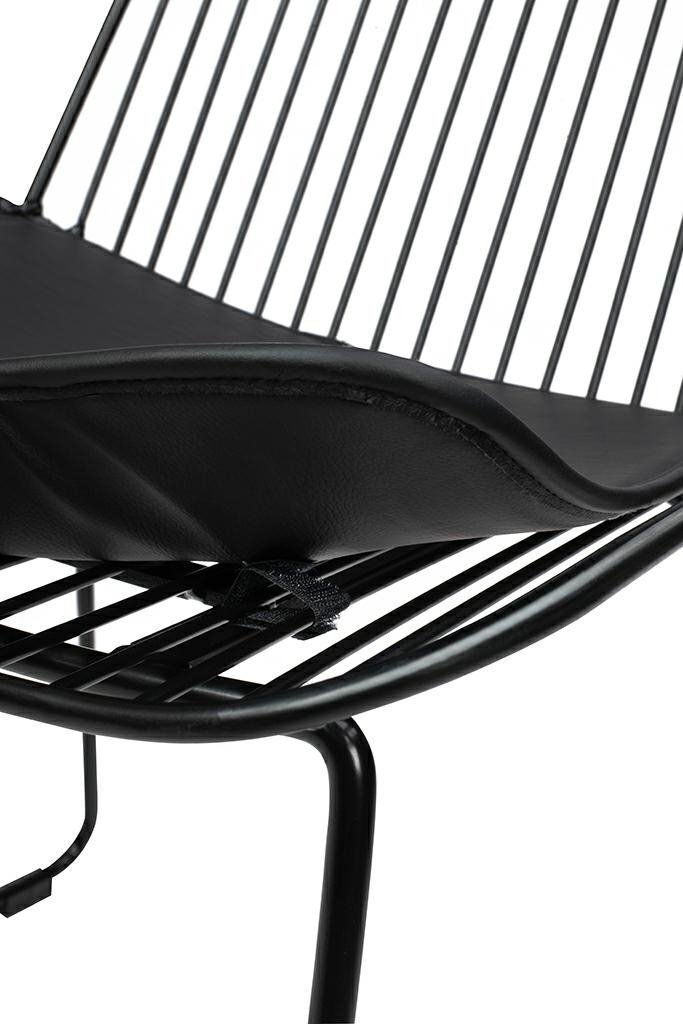 Krzesło MILES czarne mocowanie poduszki