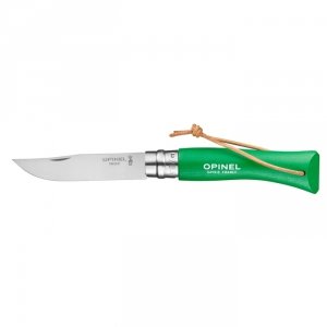 Opinel Nóż Colorama 07 Green rzemień 002210