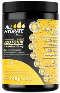 MEDICALINE ALLHydrate Izotonik Lemon + Kofeina 200mg 745g 50 porcji