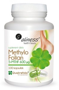 Methylo Folian 5-mthf 600 μg  100 kapsułek VEGE Aliness 