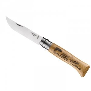 Nóż Składany Opinel No 08 Inox Animalia Fish 002334