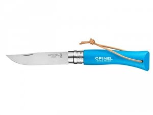 Opinel Nóż Colorama 07 Cyan rzemień 002206