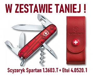 Scyzoryk Victorinox Spartan Czerwony Transparentny w zestawie z etui