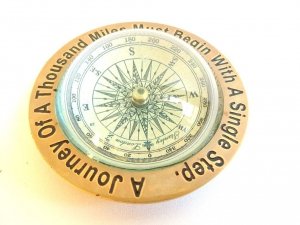 Przepiękny, mosiężny kompas soczewkowy DREAM - COM-0369