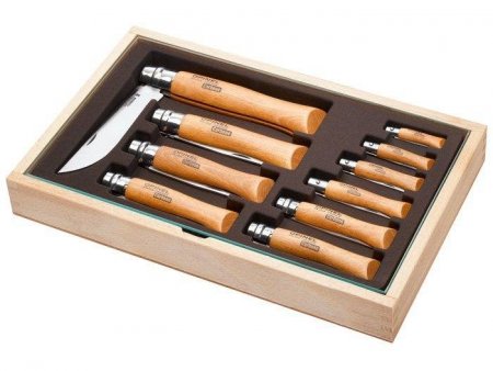 Zestaw noży Opinel Carbon skrzynia No 02-12