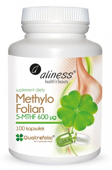 Methylo Folian 5-mthf 600 μg  100 kapsułek VEGE Aliness 