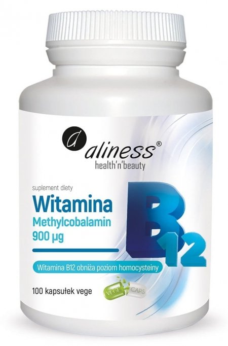 Witamina B12 Methylcobalamin 900µg 100 kapsułek Aliness 