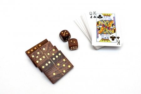 Zestaw gier COMBO - Gra w kości, Karty do gry, Domino - GMS-0139
