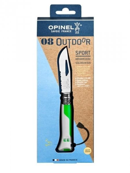 Nóż Składany Opinel No 08 Inox Outdoor Fluo Green 08