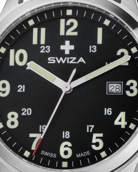 Zegarek SWIZA Kretos Gent SST black-black WAT.0251.1003