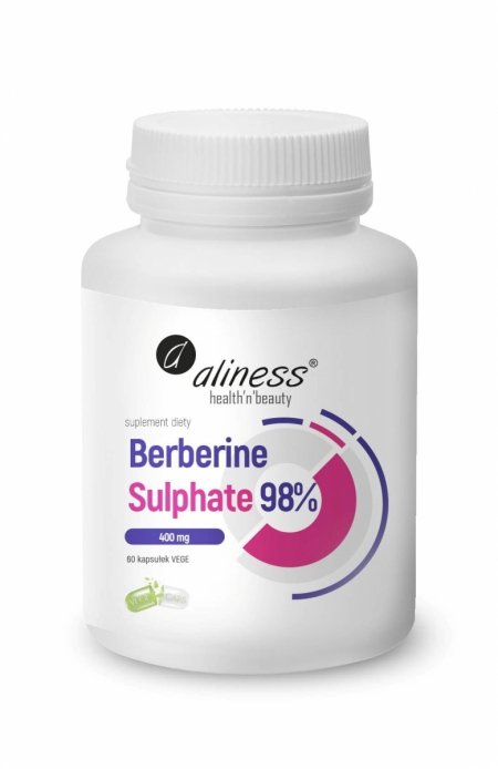 MEDICALINE Aliness Berberine Sulphate 98% 400mg x 60 Vege caps.