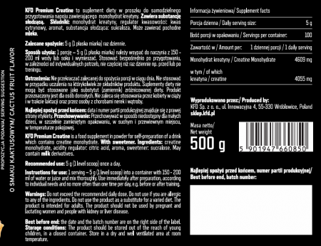 KFD Creatine 500 g Kaktusowy