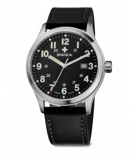 Zegarek SWIZA Kretos Gent SST black-black WAT.0251.1003