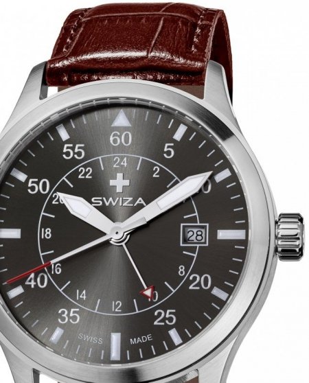 Zegarek SIRIUZ GMT, SST, anthrac., brown WAT.0352.1003