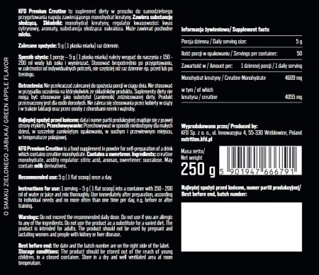 KFD Creatine 250 g Zielone jabłko